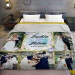 Couple name blanket fleece blanket photo blanket wife husband blanket