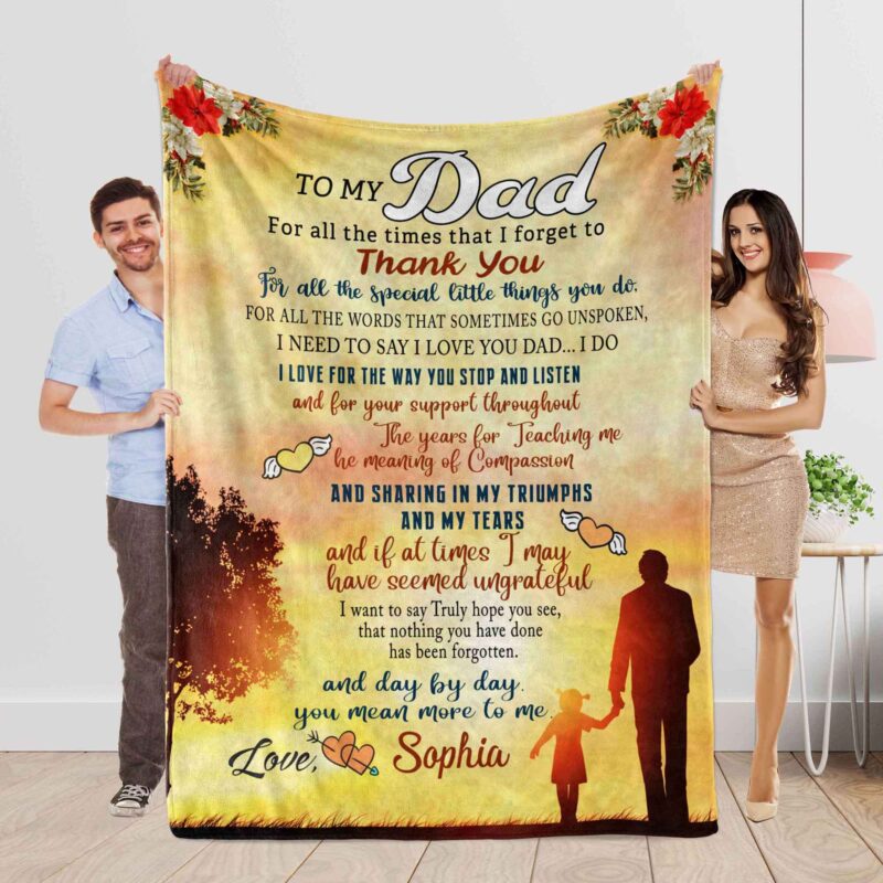 Dad Custom Blanket